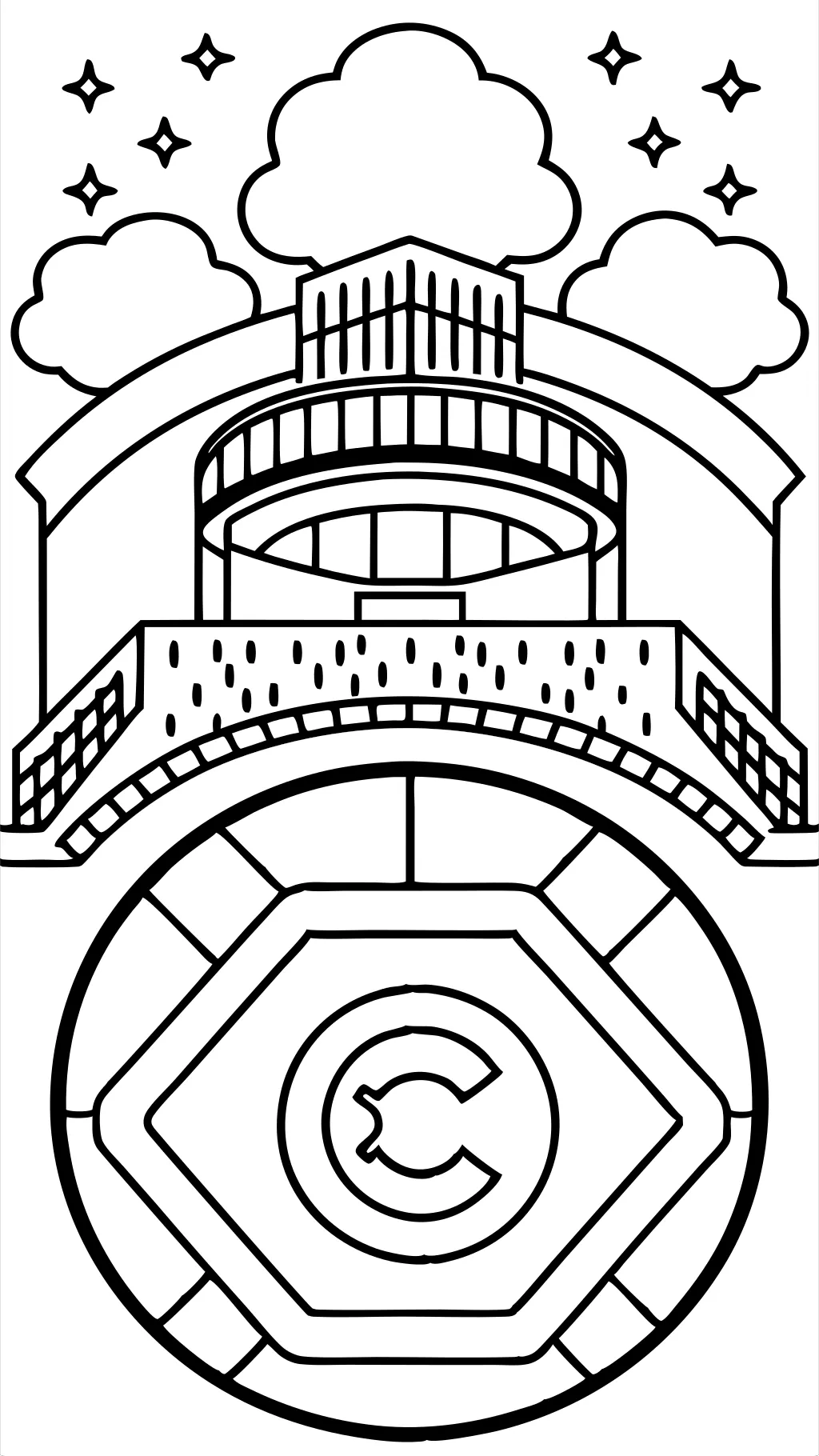 cubs baseball coloring pages